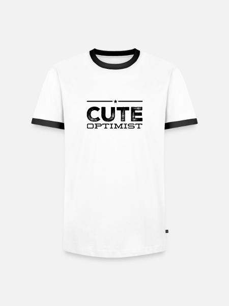 Cute Optimist - Men's Ringer Shirt - white/black