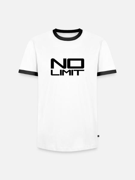 No Limit Design - Men's Ringer Shirt - white/black