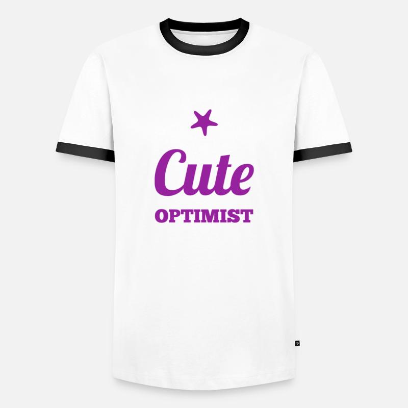 sweet optimist gift idea - Men's Ringer Shirt - white/black