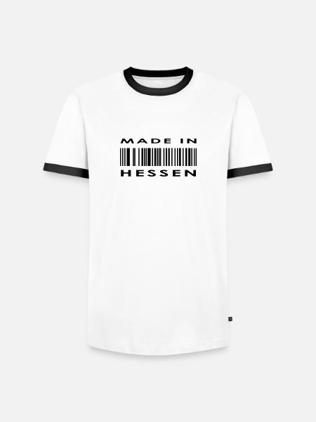 Made in Hessen - Men's Ringer Shirt - white/black