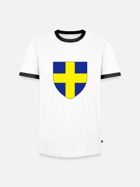 StadtwappenToulon Var - Männer Kontrast-T-Shirt - Weiß/Schwarz