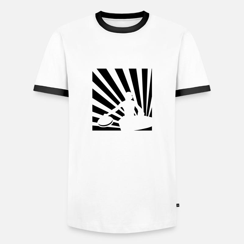 DeeJay - Men's Ringer Shirt - white/black