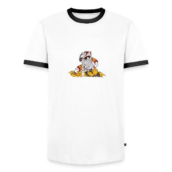 Sport, Wiltsch, Cool, Suisse, - T-shirt contrasté Homme - blanc/noir - Devant - AI Model Female 172 light (172cm) & AI Model Male 178 dark (178cm)