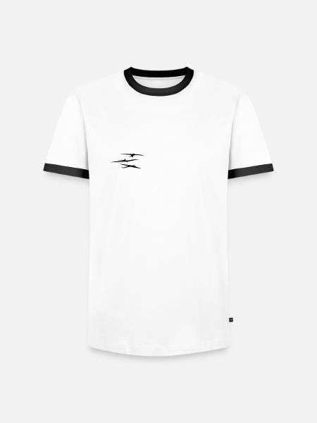 swallow - Men's Ringer Shirt - white/black