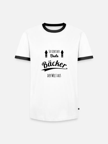 Bäcker - Männer Kontrast-T-Shirt - Weiß/Schwarz
