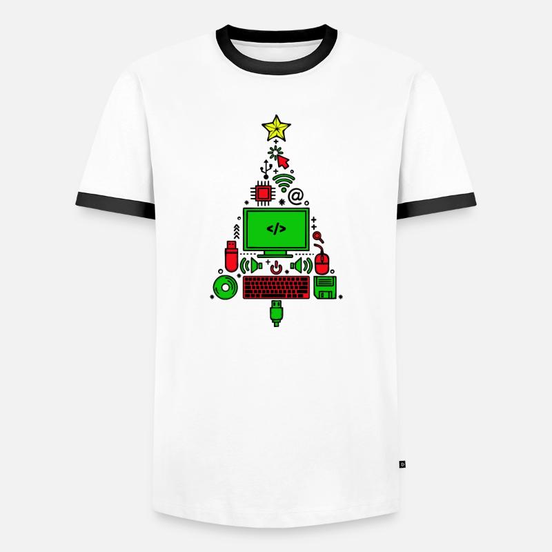 Code Computer Code Debug Skripting Programmierer - Männer Kontrast-T-Shirt - Weiß/Schwarz