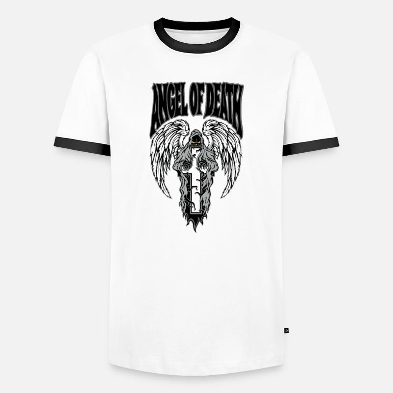 Engel des Todes - Männer Kontrast-T-Shirt - Weiß/Schwarz