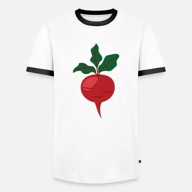 beetroot - Men's Ringer Shirt - white/black