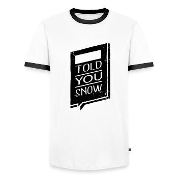 fun quote dino christmas present bodybuilding - Men's Ringer Shirt - white/black - Front - AI Model Female 172 light (172cm) & AI Model Male 178 dark (178cm)
