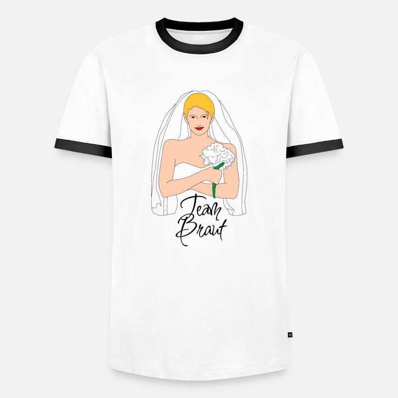 team braut blond 2 - Männer Kontrast-T-Shirt - Weiß/Schwarz