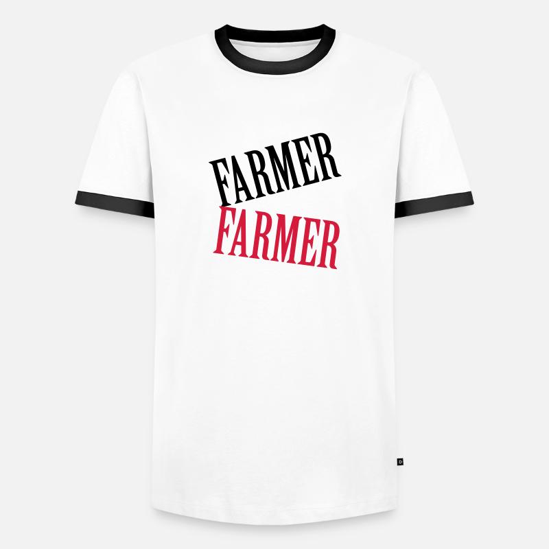 Farmer - Men's Ringer Shirt - white/black