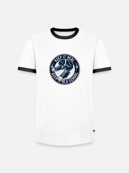 Keep It Oldschool - Men's Ringer Shirt - white/black