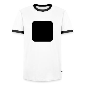 Quadrat grau gefüllt rund - Männer Kontrast-T-Shirt - Weiß/Schwarz - Vorne - AI Model Female 172 light (172cm) & AI Model Male 178 dark (178cm)