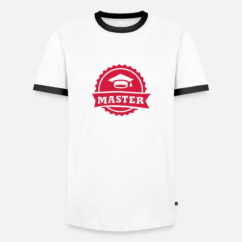 Master - Men's Ringer Shirt - white/black