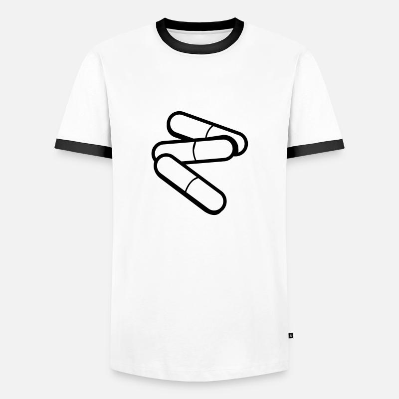 pills - Men's Ringer Shirt - white/black
