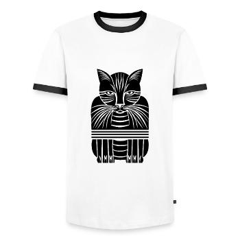 Hangover - Men's Ringer Shirt - white/black - Front - AI Model Female 172 light (172cm) & AI Model Male 178 dark (178cm)