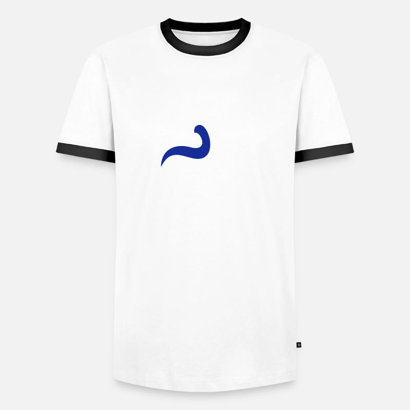 waves - Men's Ringer Shirt - white/black