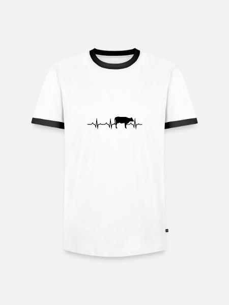 Landwirt Bauer Farmer - Männer Kontrast-T-Shirt - Weiß/Schwarz