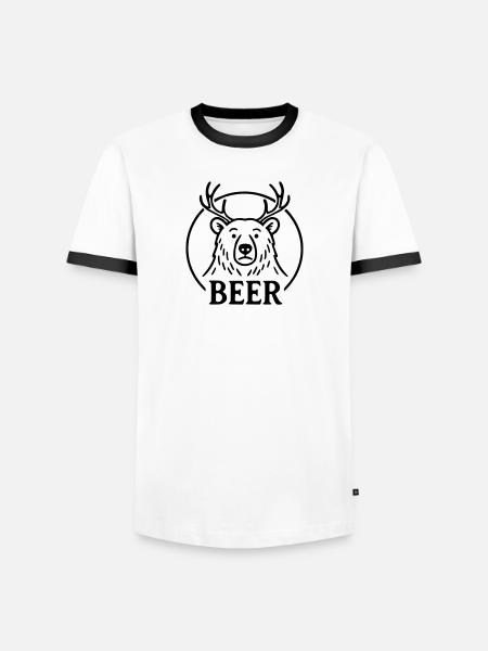 Beer - Men's Ringer Shirt - white/black