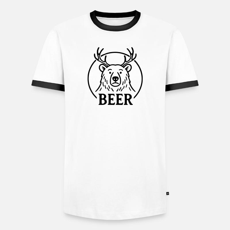 Beer - Men's Ringer Shirt - white/black