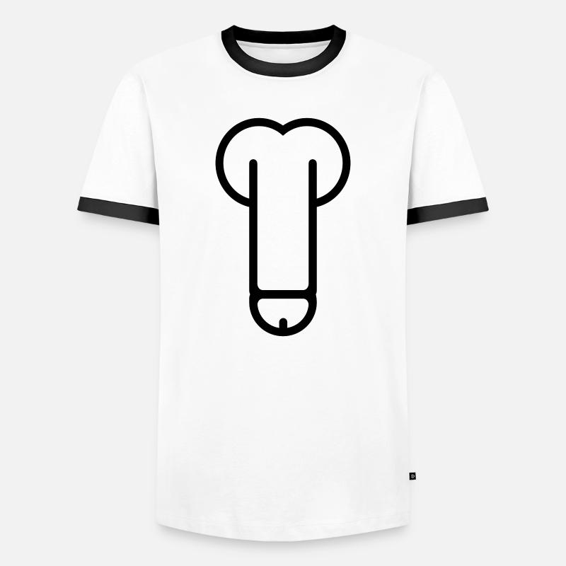thick - Men's Ringer Shirt - white/black