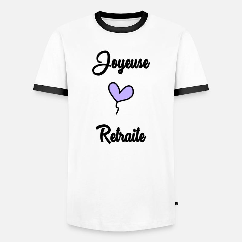 Ruhestand - Männer Kontrast-T-Shirt - Weiß/Schwarz