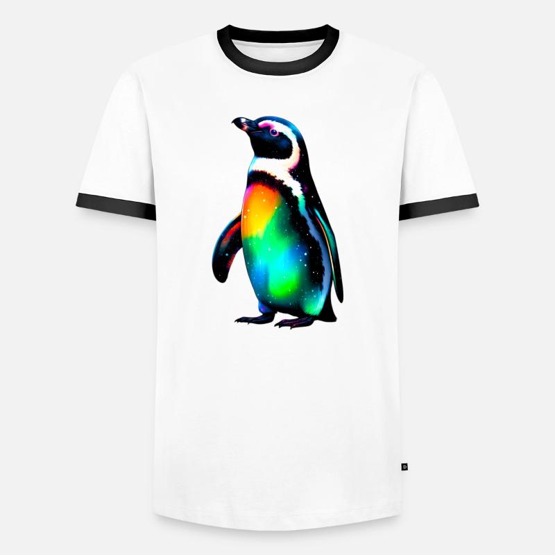 Penguin - Men's Ringer Shirt - white/black