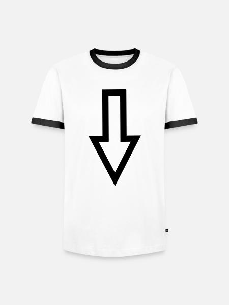 Pfeil - Männer Kontrast-T-Shirt - Weiß/Schwarz