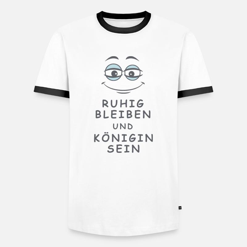 Königin sein - Männer Kontrast-T-Shirt - Weiß/Schwarz