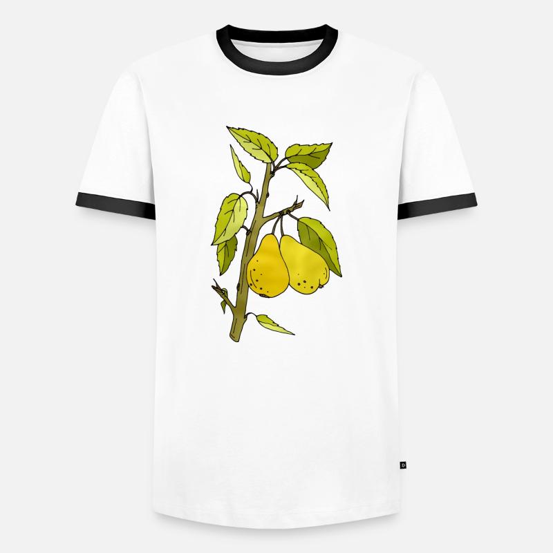 Pears - Men's Ringer Shirt - white/black