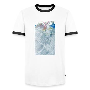 Mermaids - Men's Ringer Shirt - white/black - Front - AI Model Female 172 light (172cm) & AI Model Male 178 dark (178cm)