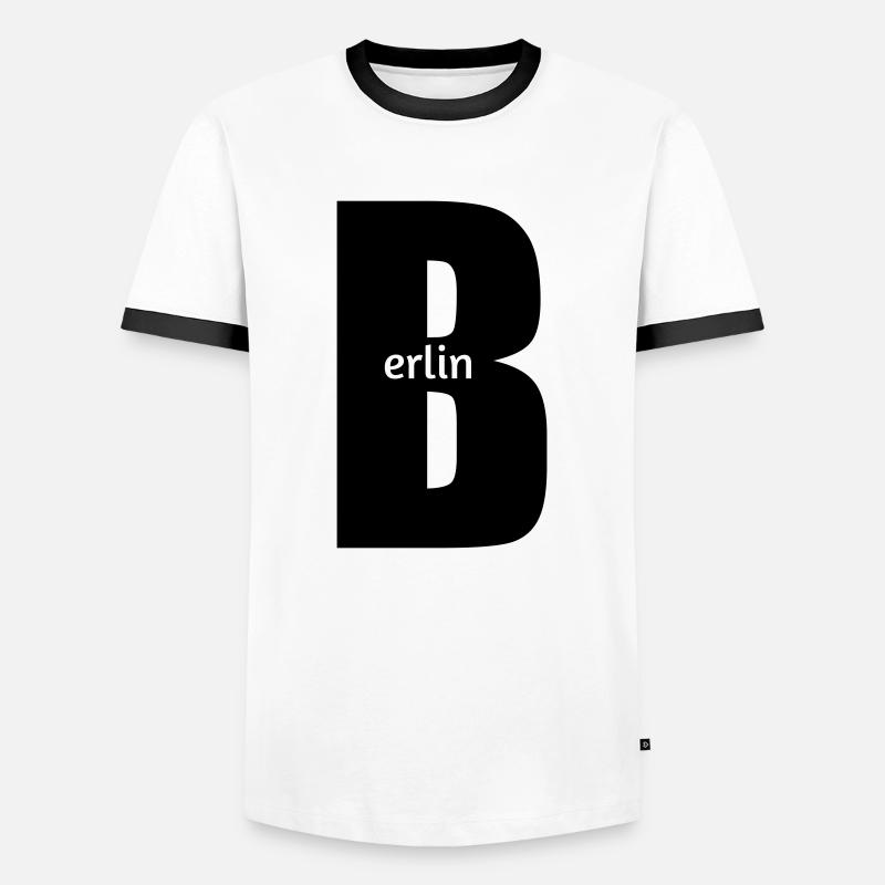 Berlin - Men's Ringer Shirt - white/black
