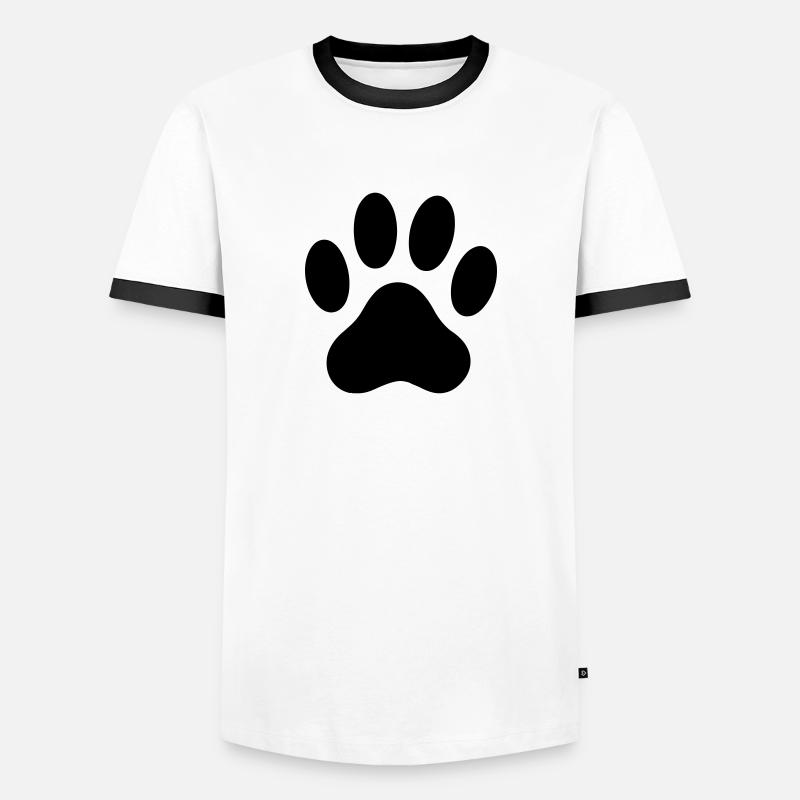 Hunde-Paste - Männer Kontrast-T-Shirt - Weiß/Schwarz