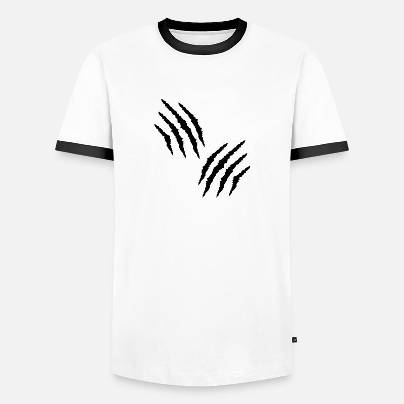Scratch - Men's Ringer Shirt - white/black