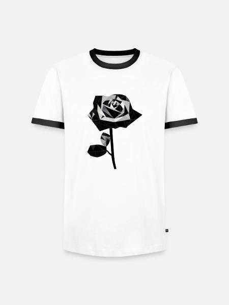 Polygone rose noire - T-shirt contrasté Homme - blanc/noir