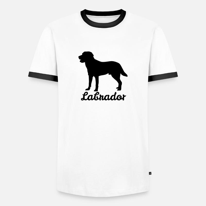 Labrador Retriever - Hund Geschenk Labbi - Männer Kontrast-T-Shirt - Weiß/Schwarz