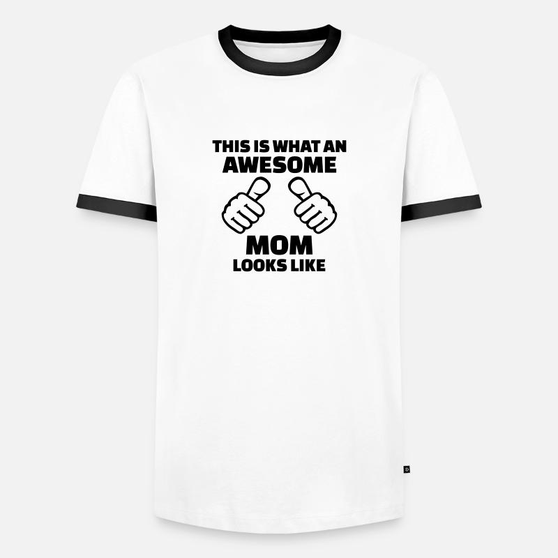 Mama - Männer Kontrast-T-Shirt - Weiß/Schwarz