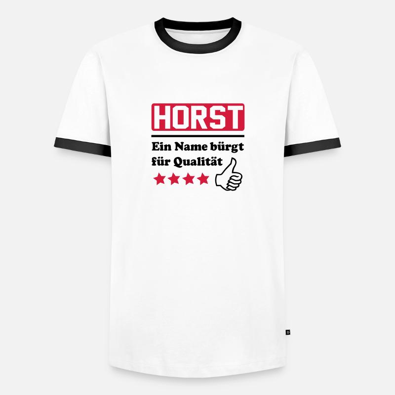 môle - T-shirt contrasté Homme - blanc/noir