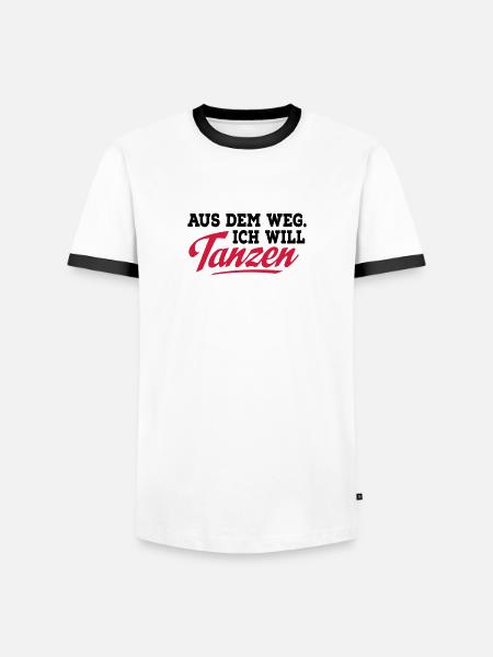 tanzen - Männer Kontrast-T-Shirt - Weiß/Schwarz