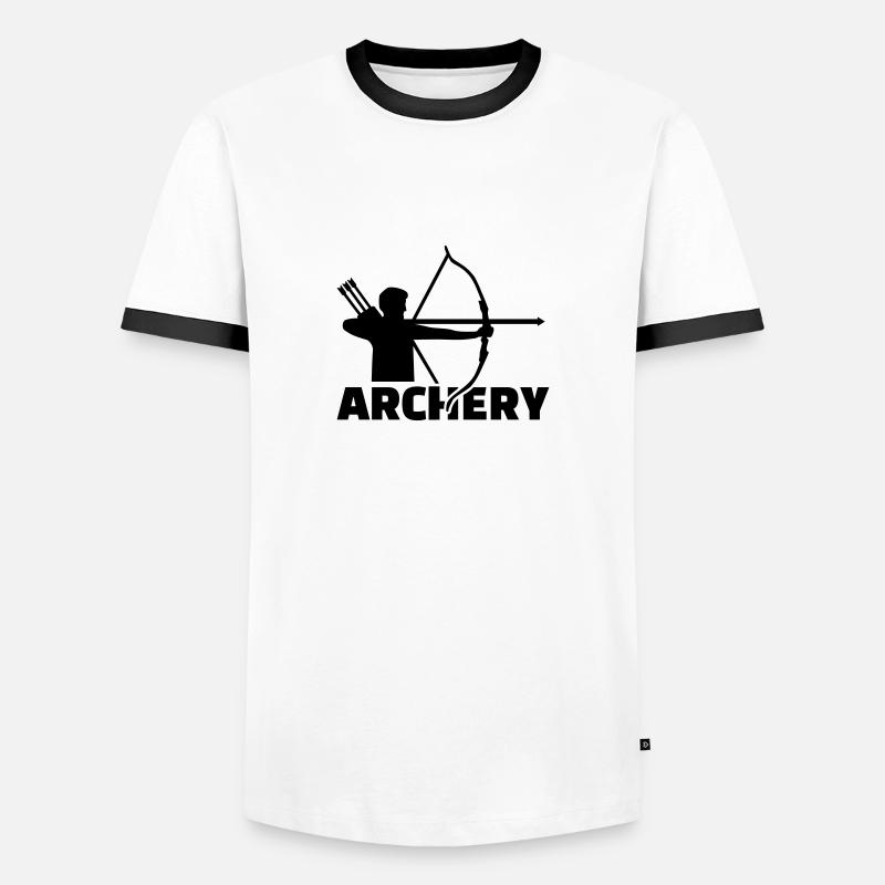 Archery - Men's Ringer Shirt - white/black