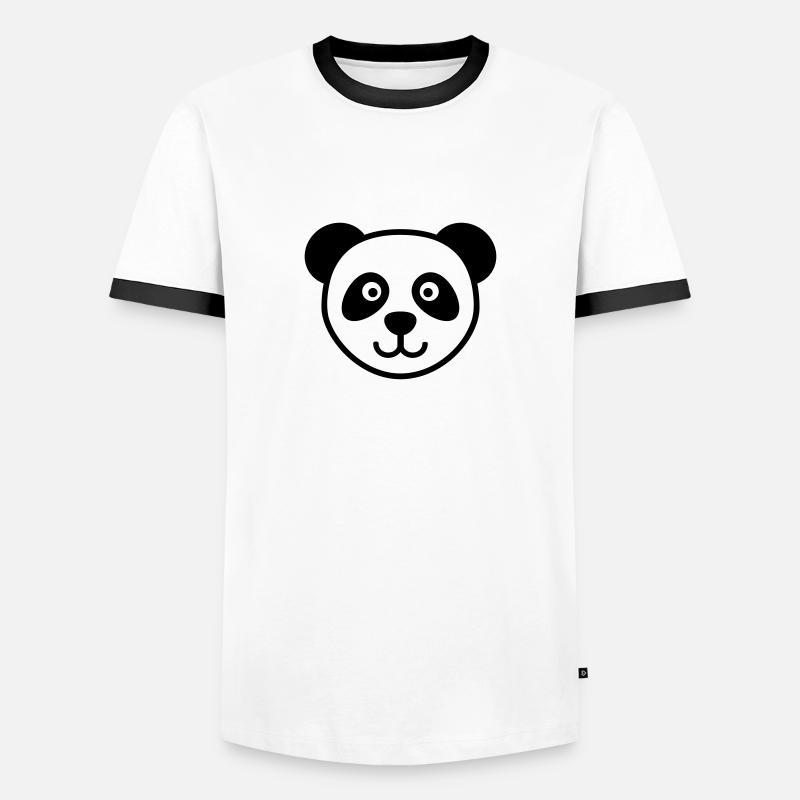 Panda - Men's Ringer Shirt - white/black