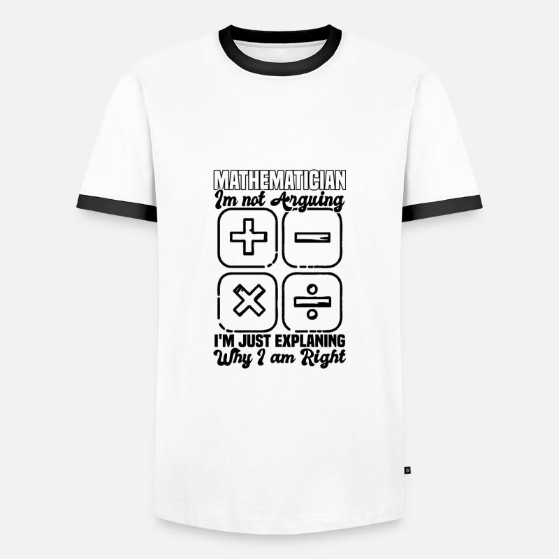 Mathematician - Men's Ringer Shirt - white/black
