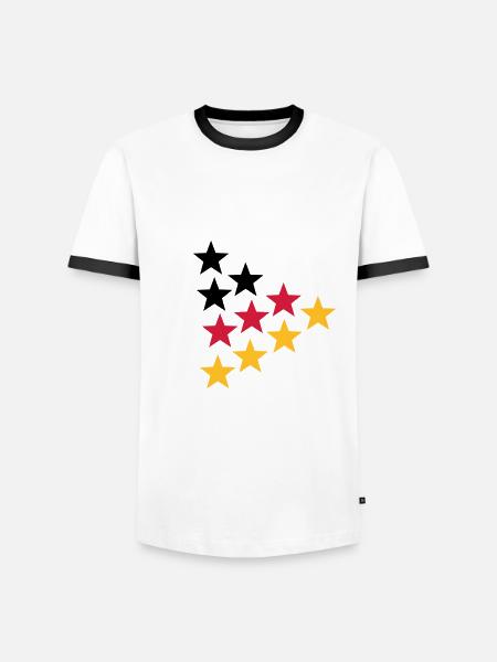 Germany - Männer Kontrast-T-Shirt - Weiß/Schwarz