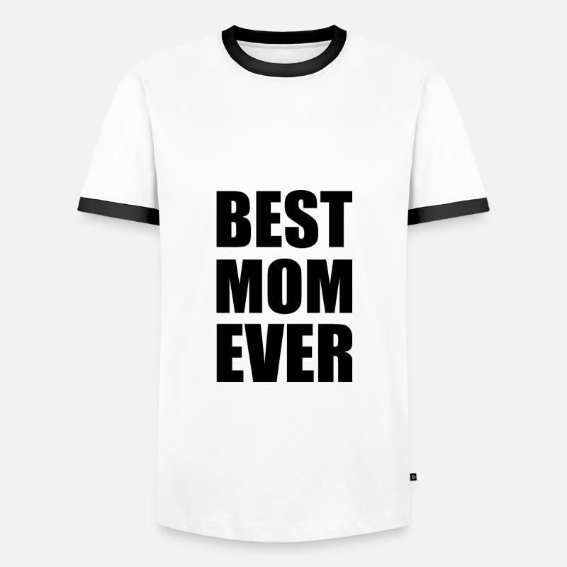 Best mom ever - Men's Ringer Shirt - white/black