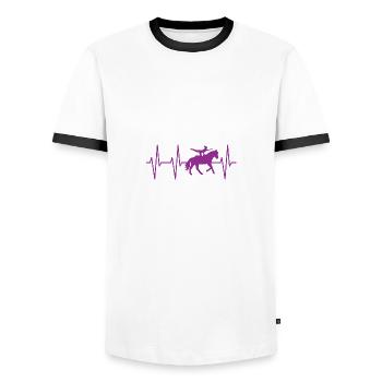 Volti heartbeat - vaulter gift - Men's Ringer Shirt - white/black - Front - AI Model Female 172 light (172cm) & AI Model Male 178 dark (178cm)