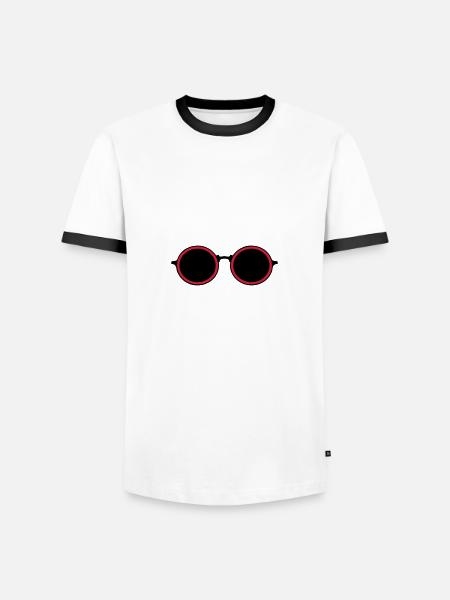 round sunglasses 812 - Men's Ringer Shirt - white/black