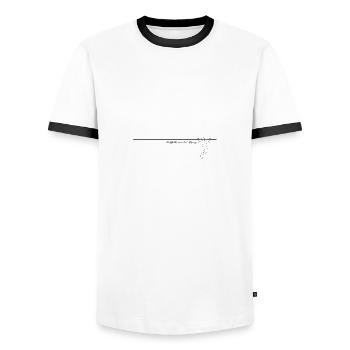 Muskeln von der Stange - Männer Kontrast-T-Shirt - Weiß/Schwarz - Vorne - AI Model Female 172 light (172cm) & AI Model Male 178 dark (178cm)