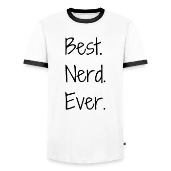 gamer gaming geek game informatique jeux vidéo - T-shirt contrasté Homme - blanc/noir - Devant - AI Model Female 172 light (172cm) & AI Model Male 178 dark (178cm)