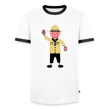 Scout - T-shirt contrasté Homme - blanc/noir - Devant - AI Model Female 172 light (172cm) & AI Model Male 178 dark (178cm)
