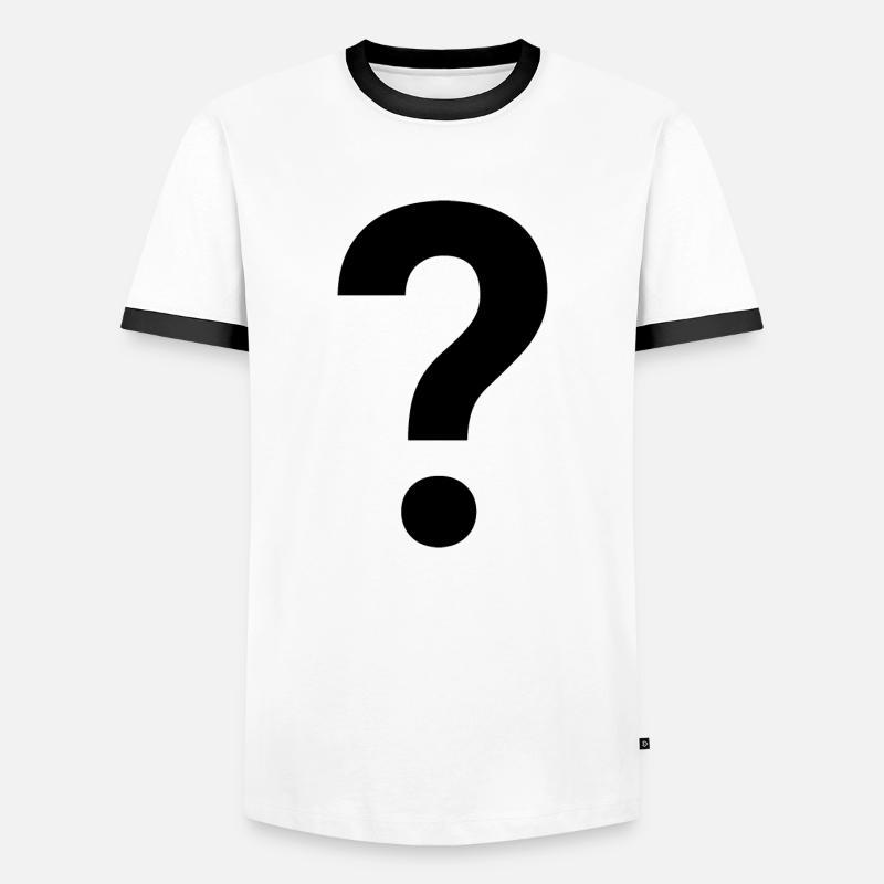 Question mark - Men's Ringer Shirt - white/black